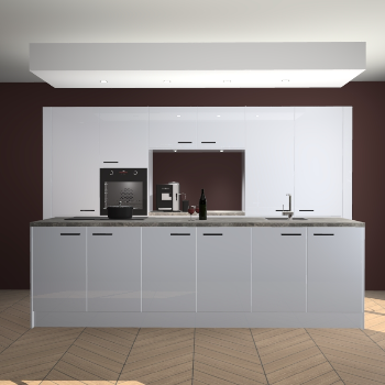 Sneeuwwitte hoogglans keuken Lodz 63740