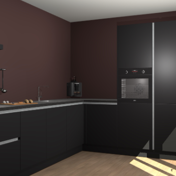 Zwarte greeploze keuken Portland 78669