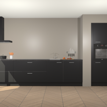 Zwarte keuken Calgary 86543