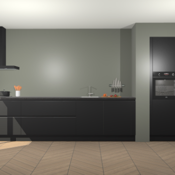 Zwarte greeploze keuken Calgary 86547