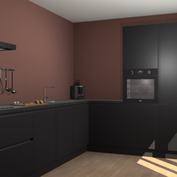 Zwarte greeploze keuken Portland 78674