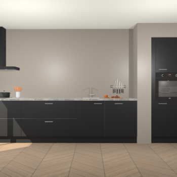 Zwarte keuken Calgary 86550