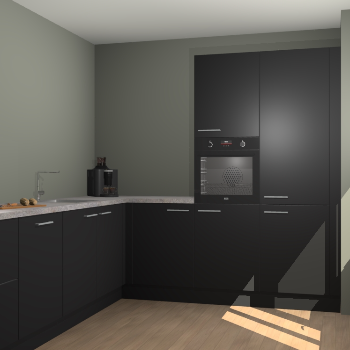 Zwarte keuken Portland 78742