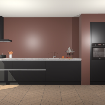 Zwarte greeploze keuken Calgary 86557