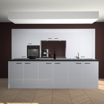 Sneeuwwitte hoogglans keuken Lodz 63818