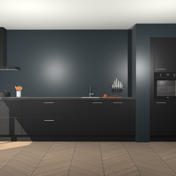 Zwarte keuken Calgary 86561