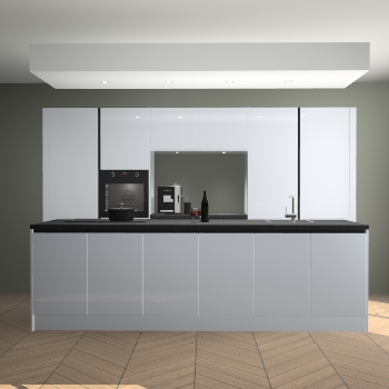 Sneeuwwitte hoogglans greeploze keuken Lodz 63820