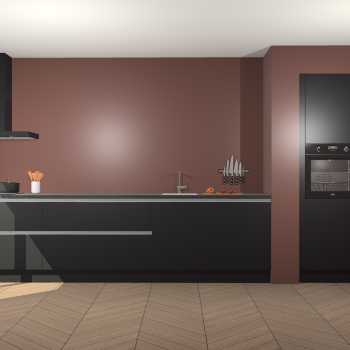 Zwarte greeploze keuken Calgary 86563