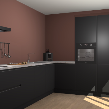 Zwarte greeploze keuken Portland 78748