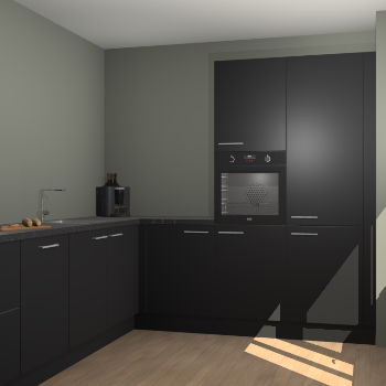 Zwarte keuken Portland 78754