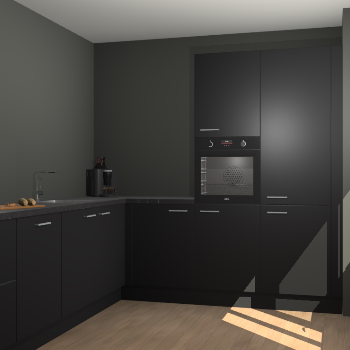 Zwarte keuken Portland 78755