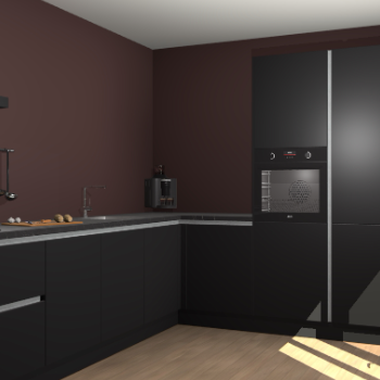 Zwarte greeploze keuken Portland 78756