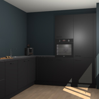 Zwarte keuken Portland 78757