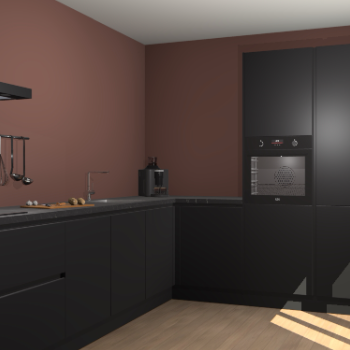 Zwarte greeploze keuken Portland 78759