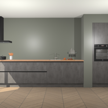 Beton Antraciet greeploze keuken Calgary 86621