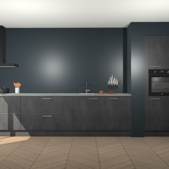 Beton Zwarte keuken Calgary 86691