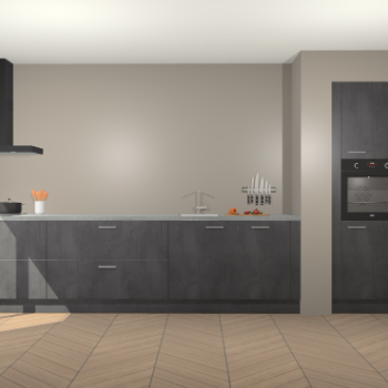 Beton Zwarte keuken Calgary 86693