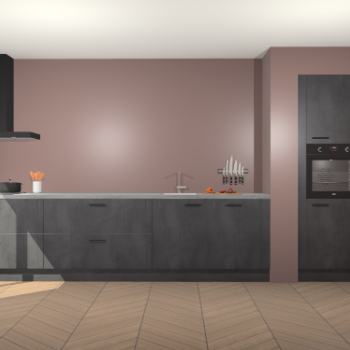 Beton Zwarte keuken Calgary 86695