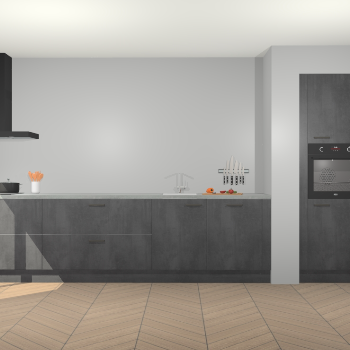 Beton Zwarte keuken Calgary 86696