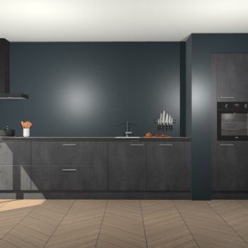 Beton Zwarte keuken Calgary 86698