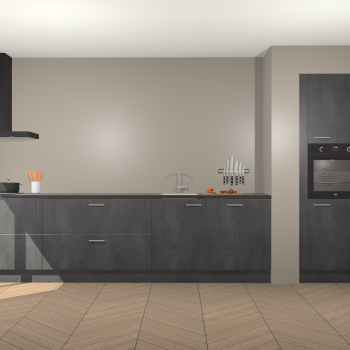 Beton Zwarte keuken Calgary 86699