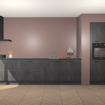 Beton Zwarte keuken Calgary 86701