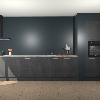 Beton Zwarte keuken Calgary 86704