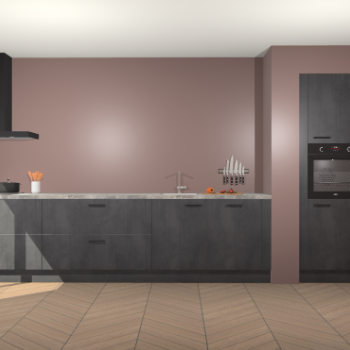 Beton Zwarte keuken Calgary 86707