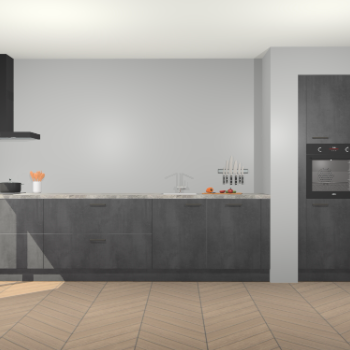 Beton Zwarte keuken Calgary 86708