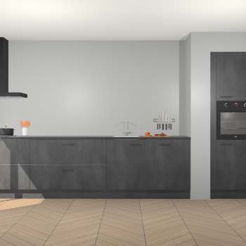 Beton Zwarte keuken Calgary 86720