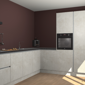 Beton Opaal greeploze keuken Portland 78913