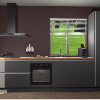 Onyxgrijze greeploze keuken Antigua 44011