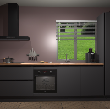 Onyxgrijze greeploze keuken Antigua 44014