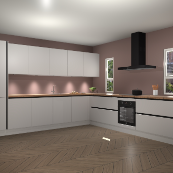 Zijdegrijze greeploze keuken Solola 86901