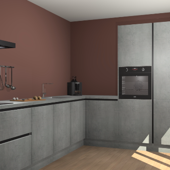 Beton Parelgrijs greeploze keuken Portland 78935