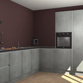 Beton Parelgrijs greeploze keuken Portland 78945