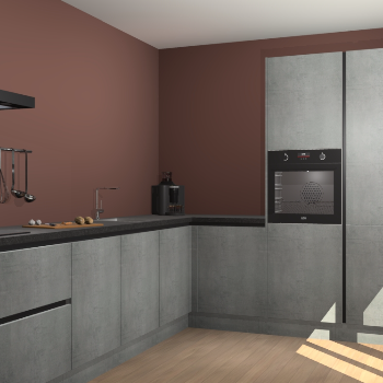 Beton Parelgrijs greeploze keuken Portland 78948