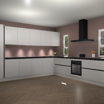 Zijdegrijze greeploze keuken Solola 86913