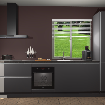 Onyxgrijze greeploze keuken Antigua 44045