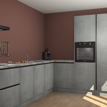 Beton Parelgrijs greeploze keuken Portland 78966