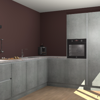 Beton Parelgrijs greeploze keuken Portland 79005