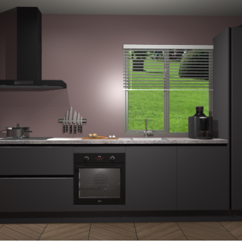 Onyxgrijze greeploze keuken Antigua 44118