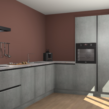 Beton Parelgrijs greeploze keuken Portland 79008