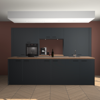 Onyxgrijze keuken Lodz 66307