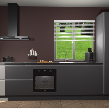 Onyxgrijze greeploze keuken Antigua 44123