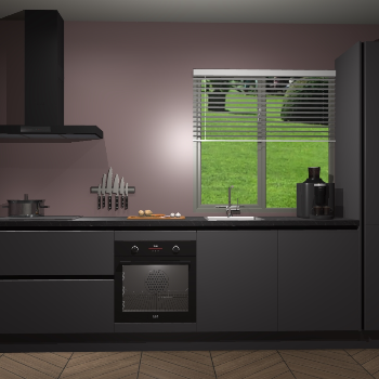 Onyxgrijze greeploze keuken Antigua 44127