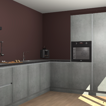 Beton Parelgrijs greeploze keuken Portland 79017