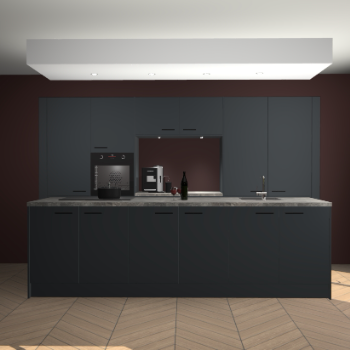 Onyxgrijze keuken Lodz 66427