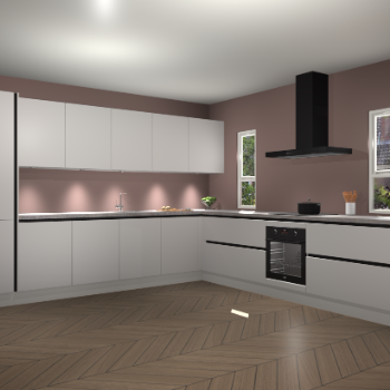 Zijdegrijze greeploze keuken Solola 86928