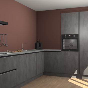 Beton Antraciet greeploze keuken Portland 79058